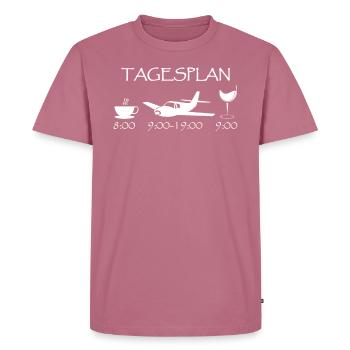 Daily schedule flyer - Men's Premium Organic T-Shirt - mauve - Front - Nico (187cm)