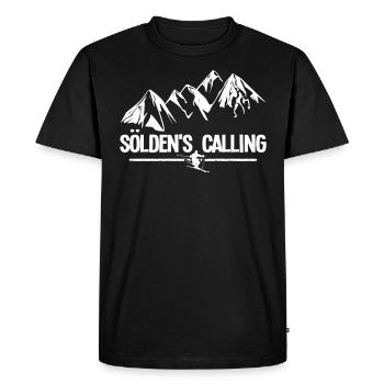 Sölden is Calling - Männer Premium Bio T-Shirt - Schwarz - Vorne - Nico (187cm)