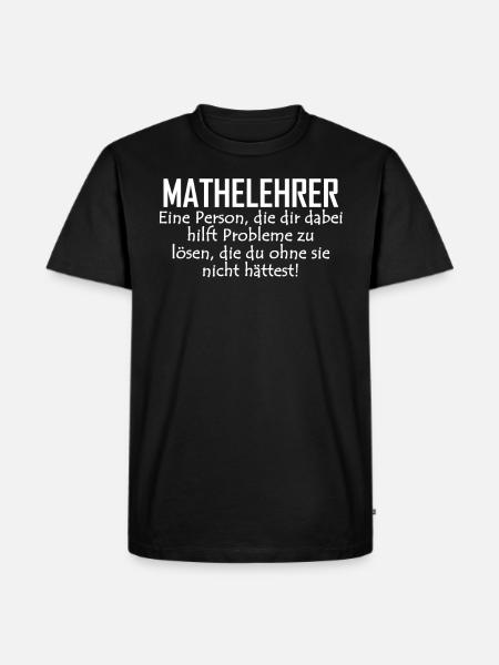 Mathe Lehrer - Männer Premium Bio T-Shirt - Schwarz