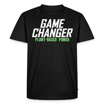 Game Changer Plant Based Power - Men's Premium Organic T-Shirt - black - Front - Nico (187cm)