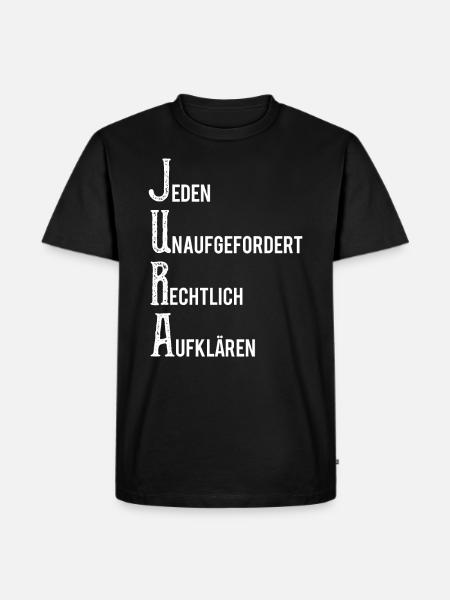 Jeden Unaufgefordert Rechtlich Aufklären - Männer Premium Bio T-Shirt - Schwarz