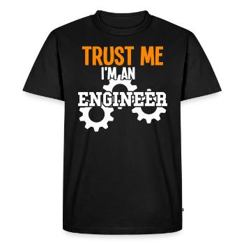 I'm an engineer - Men's Premium Organic T-Shirt - black - Front - Nico (187cm)