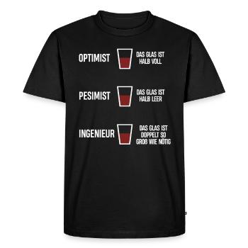 Lustiger Ingenieur Spruch - Männer Premium Bio T-Shirt - Schwarz - Vorne - Nico (187cm)