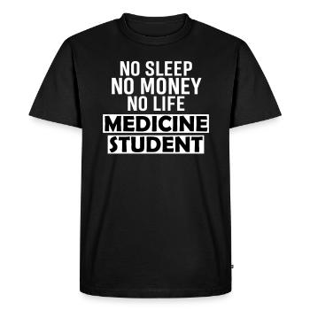Étudiant en médecine - T-shirt Premium bio Homme - noir - Devant - Nico (187cm)