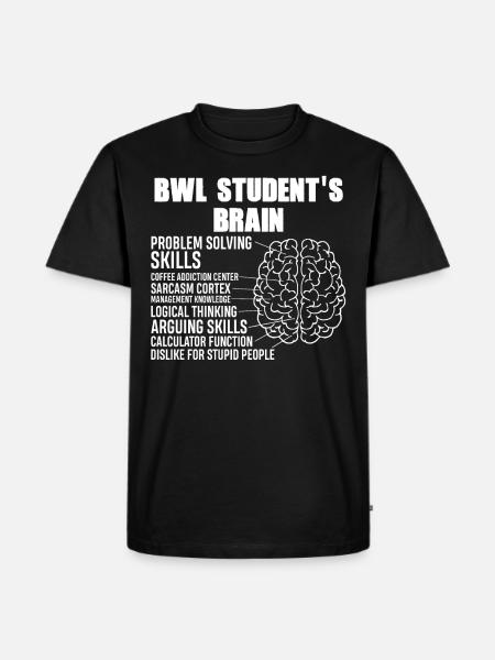 Business studies student's brain - Men's Premium Organic T-Shirt - black