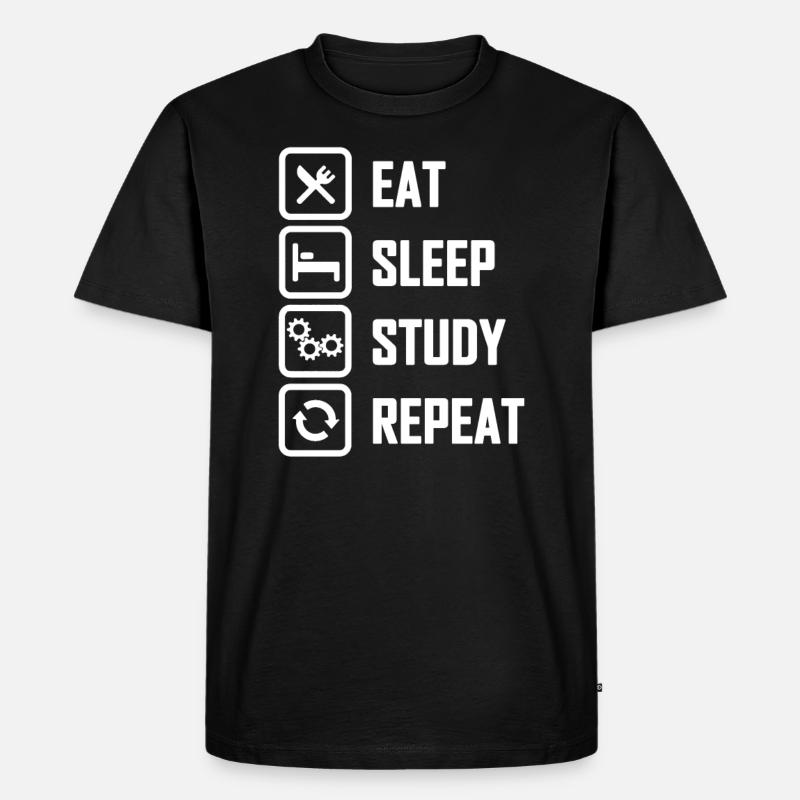 Eat Sleep Study Engineer - Men's Premium Organic T-Shirt - black