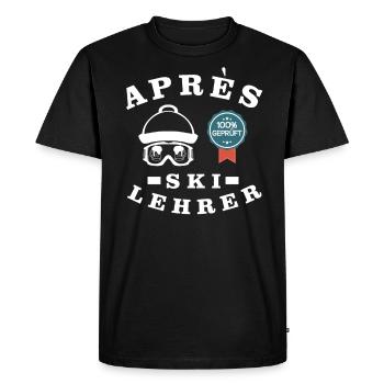 Apres Ski Instructor - Men's Premium Organic T-Shirt - black - Front - Nico (187cm)
