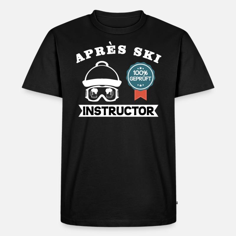 Apres Ski Instructor - Männer Premium Bio T-Shirt - Schwarz