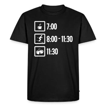Journée de ski après - T-shirt Premium bio Homme - noir - Devant - Nico (187cm)