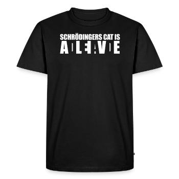 Schrödinger's Cat - Men's Premium Organic T-Shirt - black - Front - Nico (187cm)