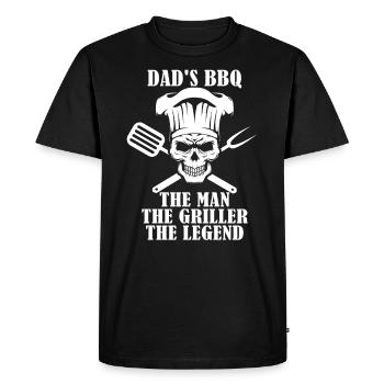 Barbecue de papa - T-shirt Premium bio Homme - noir - Devant - Nico (187cm)