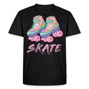Rollschuh Roller Skate Design - T-shirt Premium bio Homme - noir - Devant - Nico (187cm)