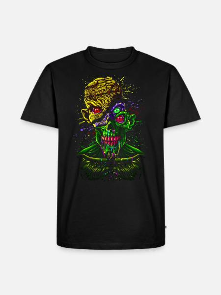 Zombie inside another zombie - Men's Premium Organic T-Shirt - black