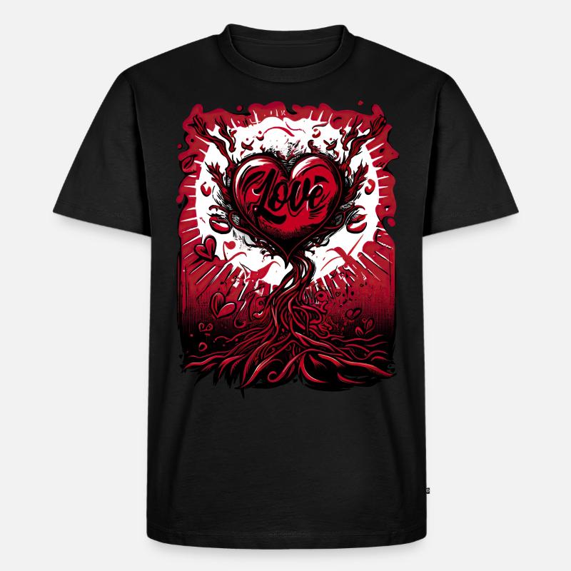 Liebe mich - Männer Premium Bio T-Shirt - Schwarz