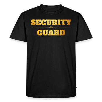 Security Guard - Men's Premium Organic T-Shirt - black - Front - Nico (187cm)