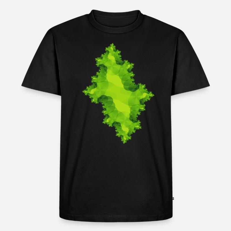 fraktal gruen - Männer Premium Bio T-Shirt - Schwarz