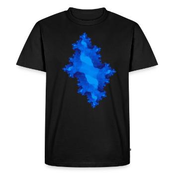 bleu fractal - T-shirt Premium bio Homme - noir - Devant - Nico (187cm)