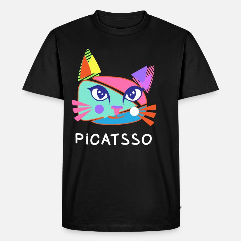 katze geschenk - Männer Premium Bio T-Shirt - Schwarz