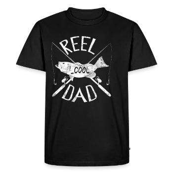 pêcheur cadeau pêche papa - T-shirt Premium bio Homme - noir - Devant - Nico (187cm)