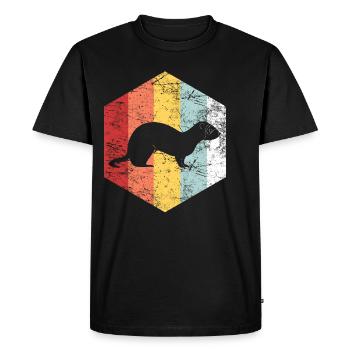putois - T-shirt Premium bio Homme - noir - Devant - Nico (187cm)