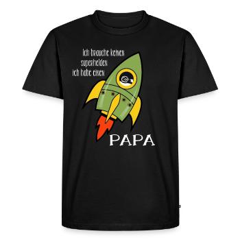 Cadeau de noel papa - T-shirt Premium bio Homme - noir - Devant - Nico (187cm)