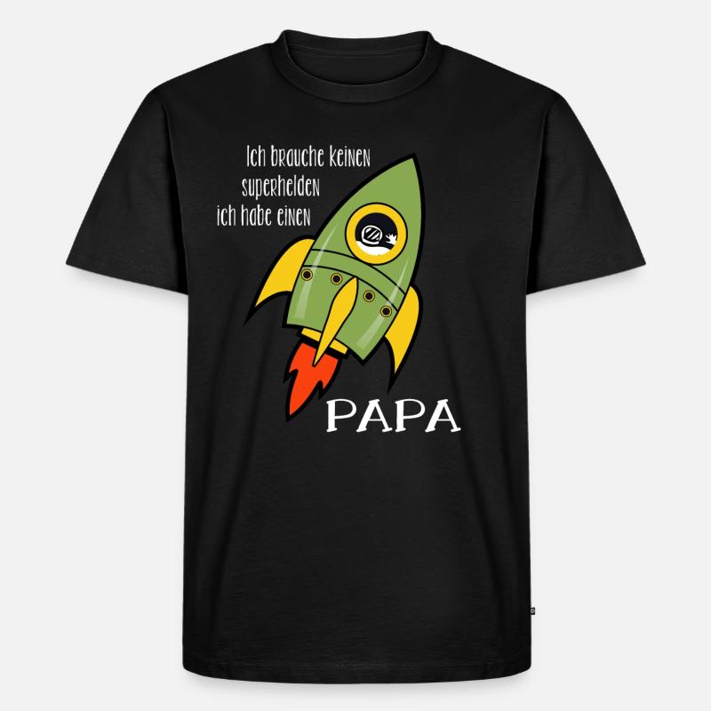 papa weihnachtsgeschenk - Männer Premium Bio T-Shirt - Schwarz
