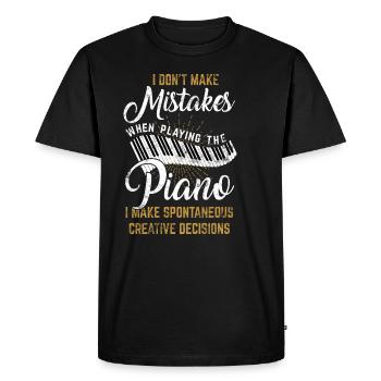 piano - T-shirt Premium bio Homme - noir - Devant - Nico (187cm)