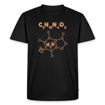 Chimie du café - T-shirt Premium bio Homme - noir - Devant - Nico (187cm)