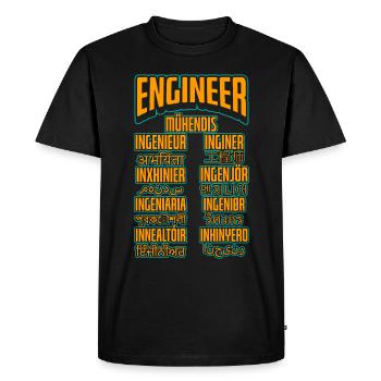 Language Engineer Engineering Career - Men's Premium Organic T-Shirt - black - Front - Nico (187cm)