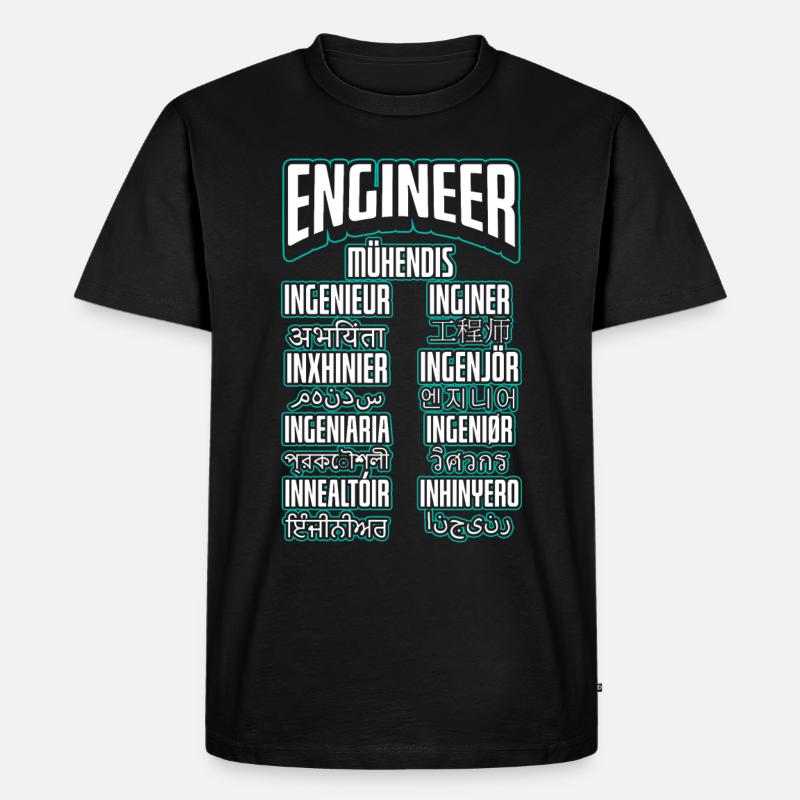 Language Engineer Engineering Career - Men's Premium Organic T-Shirt - black