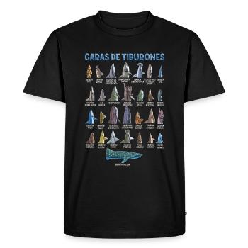 Types of sharks Identification Faces - Men's Premium Organic T-Shirt - black - Front - Nico (187cm)