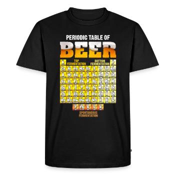 Periodic Chemical Table Types of beer - Men's Premium Organic T-Shirt - black - Front - Nico (187cm)