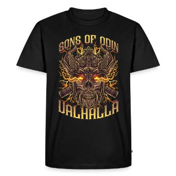 Fils d’Odin Valhala Pride Viking Fils - T-shirt Premium bio Homme - noir - Devant - Nico (187cm)