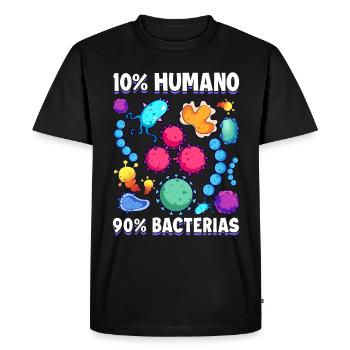 10 Sciences biologiques humaines 90 - T-shirt Premium bio Homme - noir - Devant - Nico (187cm)