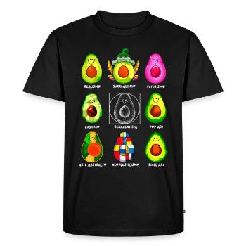 Histoire de l’art Avocats Kawaii - T-shirt Premium bio Homme - noir - Devant - Nico (187cm)