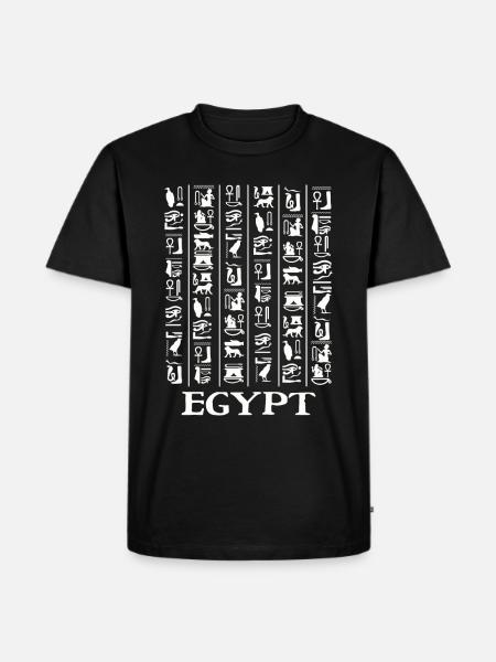 Hieroglyphics Pyramids Ancient Egypt - Men's Premium Organic T-Shirt - black