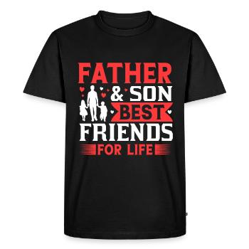 Father & Son Best Friends For Life - Men's Premium Organic T-Shirt - black - Front - Nico (187cm)