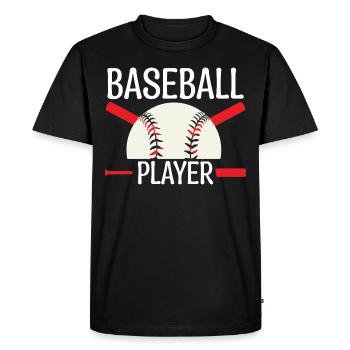 joueur de baseball. Entraîneur de baseball. - T-shirt Premium bio Homme - noir - Devant - Nico (187cm)