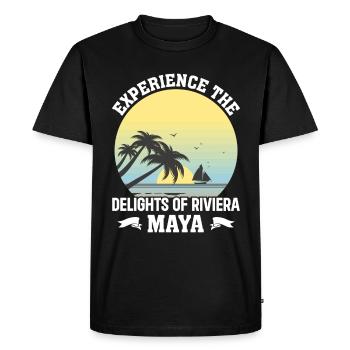 Experience the beauty of the Riviera Maya, Mexico - Men's Premium Organic T-Shirt - black - Front - Nico (187cm)