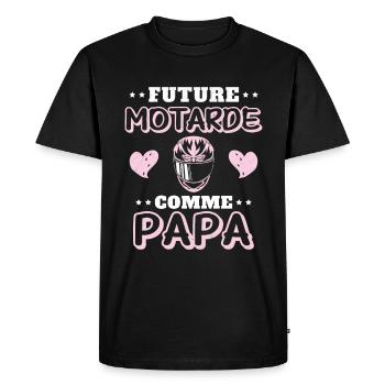 Future Motarde Comme Papa - T-shirt Premium bio Homme - noir - Devant - Nico (187cm)