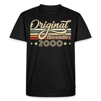 November 2000 Birthday Gift November 2000 - Men's Premium Organic T-Shirt - black - Front - Nico (187cm)