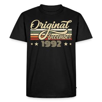 December 1992 - Birthday present December 1992 - Men's Premium Organic T-Shirt - black - Front - Nico (187cm)
