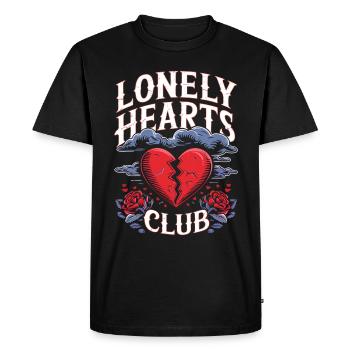 Lonely Hearts Club – Anti-Valentine's Day - Men's Premium Organic T-Shirt - black - Front - Nico (187cm)