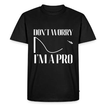 Don't Worry I'm a Pro - Ski Jumping Humor - Men's Premium Organic T-Shirt - black - Front - Nico (187cm)