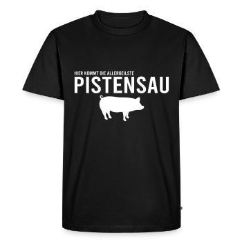 Pistensau Skier Fun - T-shirt Premium bio Homme - noir - Devant - Nico (187cm)