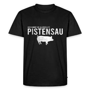 Pistensau Skier Fun - T-shirt Premium bio Homme - noir - Devant - Nico (187cm)