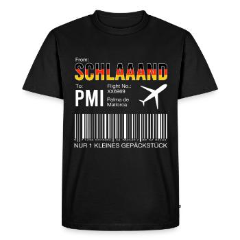 Malle Mallorca boarding pass - Men's Premium Organic T-Shirt - black - Front - Nico (187cm)