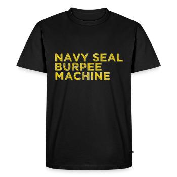 Navy Seal Burpee Machine - T-shirt Premium bio Homme - noir - Devant - Nico (187cm)