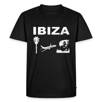 Ambiance d’Ibiza - T-shirt Premium bio Homme - noir - Devant - Nico (187cm)