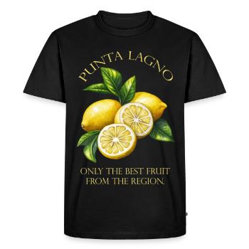 Citron Punta Lagno - T-shirt Premium bio Homme - noir - Devant - Nico (187cm)